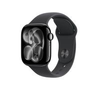 Apple Watch Series 11 GPS + Cellular 42mm Jet Black Aluminium Case with Black Sport Band - S/M