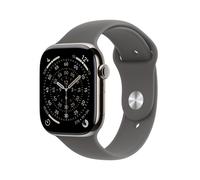 Apple Watch Series 11 GPS + Cellular 42mm Natural Titanium Case with Stone Grey Sport Band - M/L