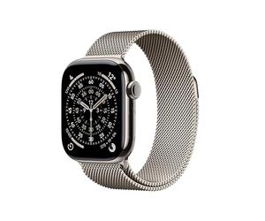 Apple Watch Series 11 GPS + Cellular 42mm Smartwatch with Natural Titanium Case with Natural Milanese Loop. Sleep Score, Fitness Tracker, Health Monitoring, Always-On Display, Water Resistant