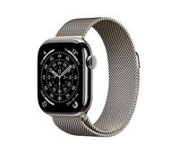 Apple Watch Series 11 GPS + Cellular 42mm Smartwatch with Natural Titanium Case with Natural Milanese Loop. Sleep Score, Fitness Tracker, Health Monitoring, Always-On Display, Water Resistant
