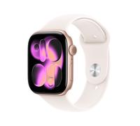 Apple Watch Series 11 GPS + Cellular 46mm Rose Gold Aluminium Case with Light Blush Sport Band - S/M