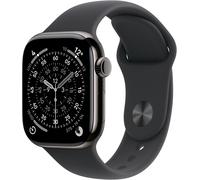Apple Watch Series 11 GPS + Cellular 46mm Slate Titanium Case with Black Sport Band - M/L