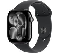 Apple Watch Series 11 GPS + Cellular 46mm Smartwatch - Jet Black Aluminium Case with Black Sport Band (M/L)