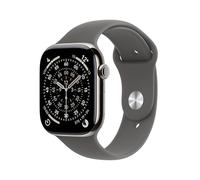 Apple Watch Series 11 GPS + Cellular 46mm Smartwatch with Natural Titanium Case with Stone Grey Sport Band S/M. Sleep Score, Fitness Tracker, Health Monitoring, Always-On Display, Water Resistant