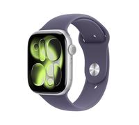 Apple Watch Series 11 GPS + Cellular 46mm Smartwatch with Silver Aluminium Case with Purple Fog Sport Band M/L. Sleep Score, Fitness Tracker, Health Monitoring, Always-On Display, Water Resistant