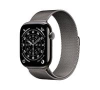 Apple Watch Series 11 GPS + Cellular 46mm Smartwatch with Slate Titanium Case with Slate Milanese Loop S/M. Sleep Score, Fitness Tracker, Health Monitoring, Always-On Display, Water Resistant