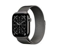 Apple Watch Series 11, 46mm, Gold Titanium Case, GPS + Cellular [2025] - Gold Milanese Loop - M/L, Gold