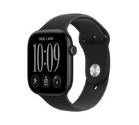 Apple Watch Series 12 GPS 46mm Smartwatch Black Aluminium Case | Black Sport Band - S/M. Health + Fitness + Sleep Tracking, Heart Rate, Safety