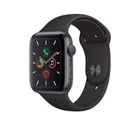 Apple Watch Series 5 GPS, 44mm Space Grey Aluminium Case with Black Sport Band - S/M & M/L