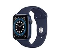 Apple Watch Series 6 (GPS, 44MM) Blue Aluminium Case with Deep Navy Sport Band (Renewed)