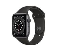 Apple Watch Series 6 GPS, 44mm Space Gray Aluminium Case with Black Sport Band - Regular