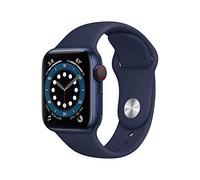 Apple Watch Series 6 (GPS + Cellular, 40MM) - Blue Aluminium Case with Deep Navy Sport Band (Renewed)