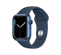 Apple Watch Series 7 (GPS, 41mm) - Blue Aluminium Case with Abyss Blue Sport Band (Renewed)