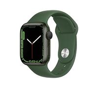 Apple Watch Series 7 (GPS, 41mm) - Green Aluminium Case with Clover Sport Band (Renewed)