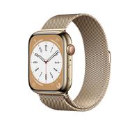 Apple Watch Series 8 OLED 45 mm Digital 396 x 484 pixels Touchscreen 4G Gold Wi-Fi GPS (satellite)