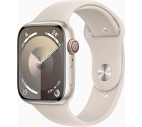 Apple Watch Series 9 Aluminium 45 mm (2023) | GPS + Cellular | Starlight | Starlight Sport Band M/L