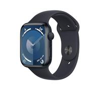Apple Watch Series 9 (GPS, 45MM) - Midnight Aluminum Case with Midnight Sport Band, M/L (Renewed)