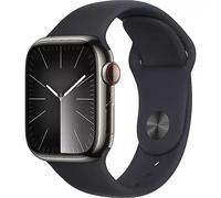 Apple Watch Series 9 GPS + Cellular 41mm Graphite Stainless Steel Case with Midnight Sport Band - M/L Carbon