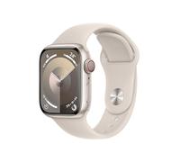 Apple Watch Series 9 [GPS + Cellular, 41mm] - Starlight Aluminum Case with Starlight Sport Band, S/M (Renewed)