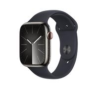 Apple Watch Series 9 GPS + Cellular 45mm Graphite Stainless Steel Case w/ Midnight Sport Band - M/L