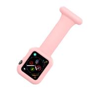 Apple Watch Straps Nurses Fob, for Nurses Doctors Healthcare Paramedics Brooch, Silicone Pin Fob, Infection Control Design compactible with iwatch Series 7, 6, SE,5,4,3,2,1 (42/44/45mm) Light Pink