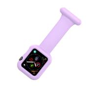 Apple Watch Straps Nurses Fob, for Nurses Doctors Healthcare Paramedics, Silicone Pin Fob, 2 in 1 Infection Control Design for iwatch Series 7, 6, SE,5,4,3,2,1 (38/40/41mm) Lilac