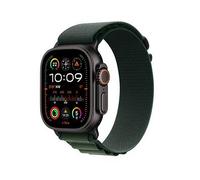 Apple Watch Ultra 2 (Gps + Cellular, 2024), Black Titanium Case With Dark Green Alpine Loop Dark Green