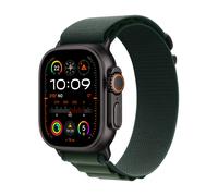 Apple Watch Ultra 2 GPS + Cellular 49mm Black Titanium Case with Dark Green Alpine Loop - Large