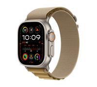 Apple Watch Ultra 2, 49mm, Natural Titanium Case, GPS + Cellular [2024] - Tan Alpine Loop - Medium, Gold