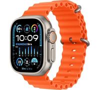 Apple Watch Ultra 2 [GPS+CELLULAR, 49mm] Titanium Case with Orange Ocean Band, One Size (Renewed)
