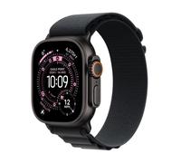 Apple Watch Ultra 3, 49mm, Black Titanium Case, GPS + Cellular [2025] - Black Alpine Loop - Small