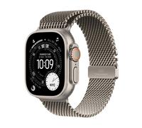 Apple Watch Ultra 3, 49mm, Natural Titanium Case, GPS + Cellular [2025] - Natural Titanium Milanese Loop - L