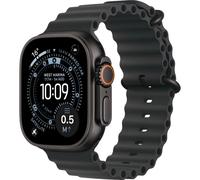 Apple Watch Ultra 3 GPS + Cellular 49mm Premium Running and Multisport Smartwatch with Rugged Black Titanium Case with Black Ocean Band. Advanced Health and Fitness Tracking