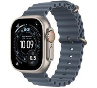 APPLE Watch Ultra 3 Cellular - 49 mm Natural Titanium Case with Anchor Blue Ocean Band, Large, Blue