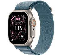 Apple Watch Ultra 3 GPS + Cellular 49mm Premium Running and Multisport Smartwatch with Rugged Natural Titanium Case with Light Blue Alpine Loop - Medium. Advanced Health and Fitness Tracking