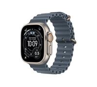 Apple Watch Ultra 3 (Gps + Cellular, 2025) 49Mm & Natural Titanium Case With Anchor Blue Ocean Band Natural Titanium