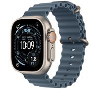 Apple Watch Ultra 3 GPS + Cellular 49mm Natural Titanium Anchor Blue Ocean Band MEWH4 - Unisex - 49 mm - Smartwatch - Quartz with charger Black 42/44/45/49 mm
