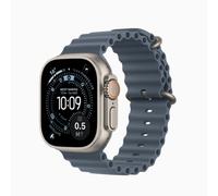 Apple Watch Ultra 3 GPS+Cellular 49mm Natural Titanium Case MEWH4 Anchor Blue Ocean Band