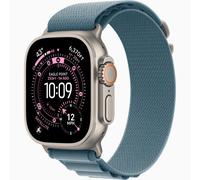 Apple Watch Ultra 3 GPS+Cellular 49mm Natural Titanium Case MEWP4 Large Light Blue Alpine Loop