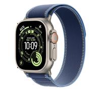 Apple Watch Ultra 3 GPS+Cellular 49mm Natural Titanium Case MEWU4 M/L Blue/Bright Blue Trail Loop