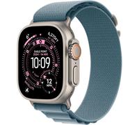 Apple Watch Ultra 3 GPS + Cellular 49mm Premium Running and Multisport Smartwatch with Rugged Natural Titanium Case with Light Blue Alpine Loop - Small. Advanced Health and Fitness Tracking