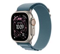 Apple Watch Ultra 3 GPS + Cellular 49mm Premium Running and Multisport Smartwatch with Rugged Natural Titanium Case with Light Blue Alpine Loop - Small. Advanced Health and Fitness Tracking
