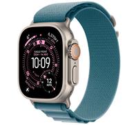 Apple Watch Ultra 3 GPS + Cellular 49mm Natural Titanium Light Blue Alpine Loop Small MEWK4 - Unisex - 49 mm - Smartwatch - Quartz with charger Black 42/44/45/49 mm