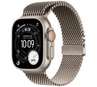 Apple Watch Ultra 3 GPS + Cellular 49mm Natural Titanium Natural Titanium Milanese Loop Small MEWW4 - Unisex - 49 mm - Smartwatch - Quartz with charger Black 42/44/45/49 mm