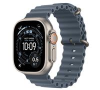 Apple Watch Ultra 3 GPS + Cellular 49mm Natural Titanium Smartwatch with Anchor Blue Ocean Band