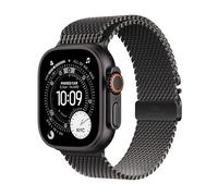 Apple Watch Ultra 3 GPS + Cellular 49mm Premium Running and Multisport Smartwatch with Rugged Black Titanium Case with Black Titanium Milanese Loop - Large. Advanced Health and Fitness Tracking