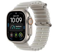 Apple Watch Ultra 4 GPS + Cellular 49mm Smartwatch Natural Titanium Case | Translucent Grey Ocean Band. Advanced Health + Fitness Tracking, 2+ Day Battery