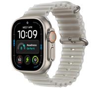 Apple Watch Ultra 4 Cellular 49mm Natural Titanium Case with Translucent Gray Ocean Loop