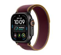 Apple Watch Ultra 4 GPS + Cellular 49mm Smartwatch Black Titanium Case | Burgundy Trail Loop - S/M. Advanced Health + Fitness Tracking, 2+ Day Battery