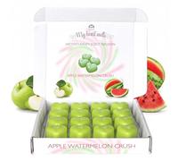 Apple Watermelon Crush Wax Melts Heart Shaped 16 Pack, Up to 96 Hours Fragrance, Apple, Watermelon & Cucumber Scent, Vegan Soy Wax, Heart-Shaped Melt Cubes, Eco Gift Box by Spotless Leopard